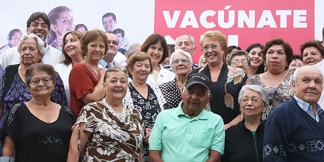 Presidenta Bachelet encabezó inicio de Campaña de Vacunación contra la Influenza 2017