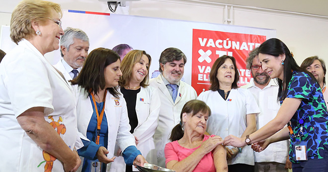 Presidenta Bachelet encabezó lanzamiento de la campaña de vacunación contra la influenza 2018